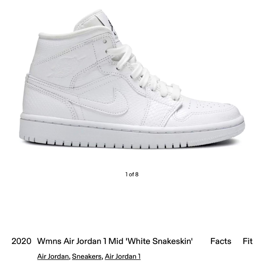 Emma Air Jordan 1 Mid ‘White Snakeskin’